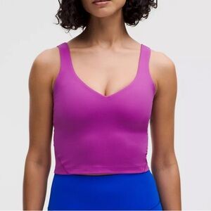 lululemon athletica V-Neck Cropped Tank Top in Magenta